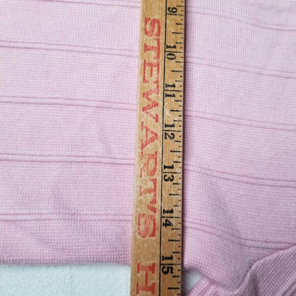 Sincerely Jules Pink Ribbed Cropped Sweater Medium Slouchy 90s Barbie Soft Cozy - Picture 8 of 11